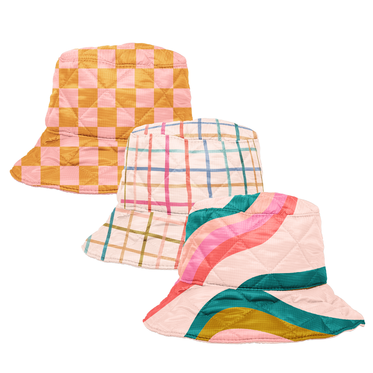 URBAN OUTFITTERS PINK YELLOW PLAID BUCKET HAT WOMEN OS Urban Outfitters | Bucket hat appreciation post. #UOonYou  main image 3