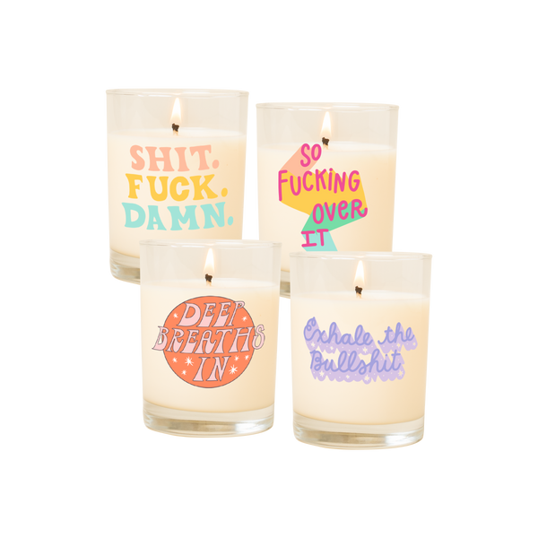 Soy Candle Rocks Glass Variety of Toot Sayings