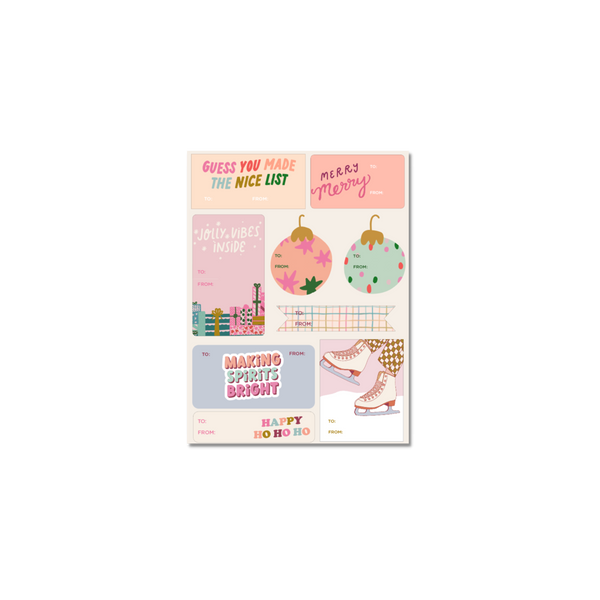 Holiday Gift Label Sticker Sheets - Talking Out Of Turn