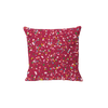 Red holiday pillow with confetti 
