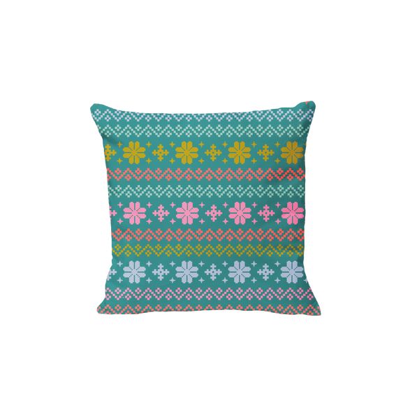 Blue holiday pillow