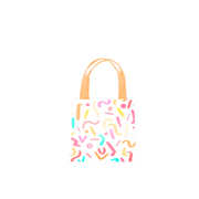 Cute party animal print small tote bag.