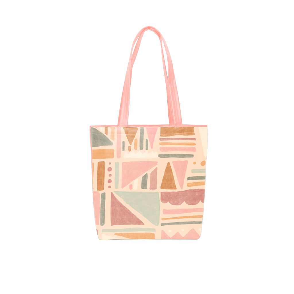 Mutey Fruity Weekender - Cute Tote Bags - Talking Out of Turn Terrazzo|Red