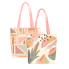 Two cute tote bags in mutey fruity and fruit basket print.