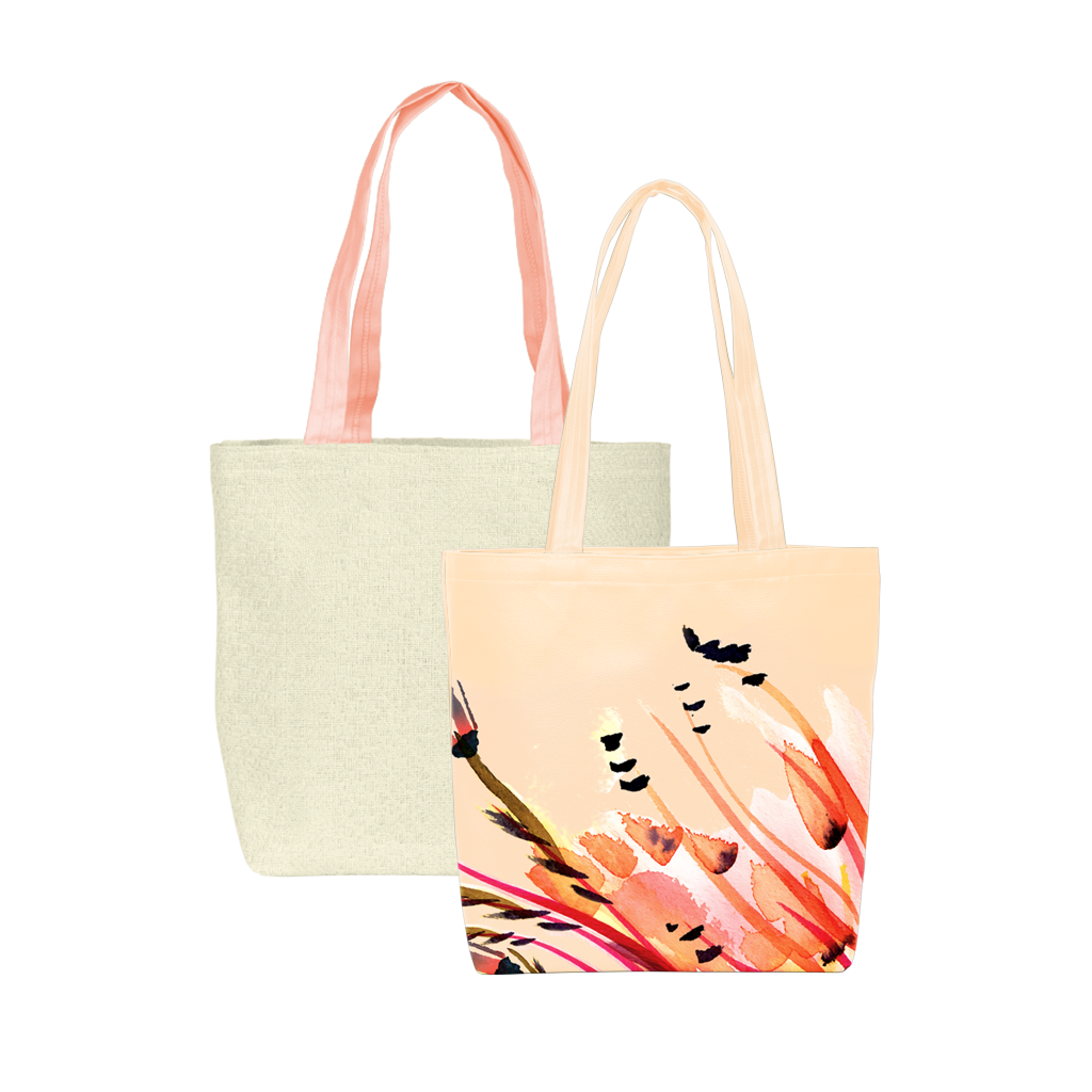 Canvas Daily Grind Tote - Cute Tote Bag - Talking Out of Turn Beach Wash Denim - So Many Feelings