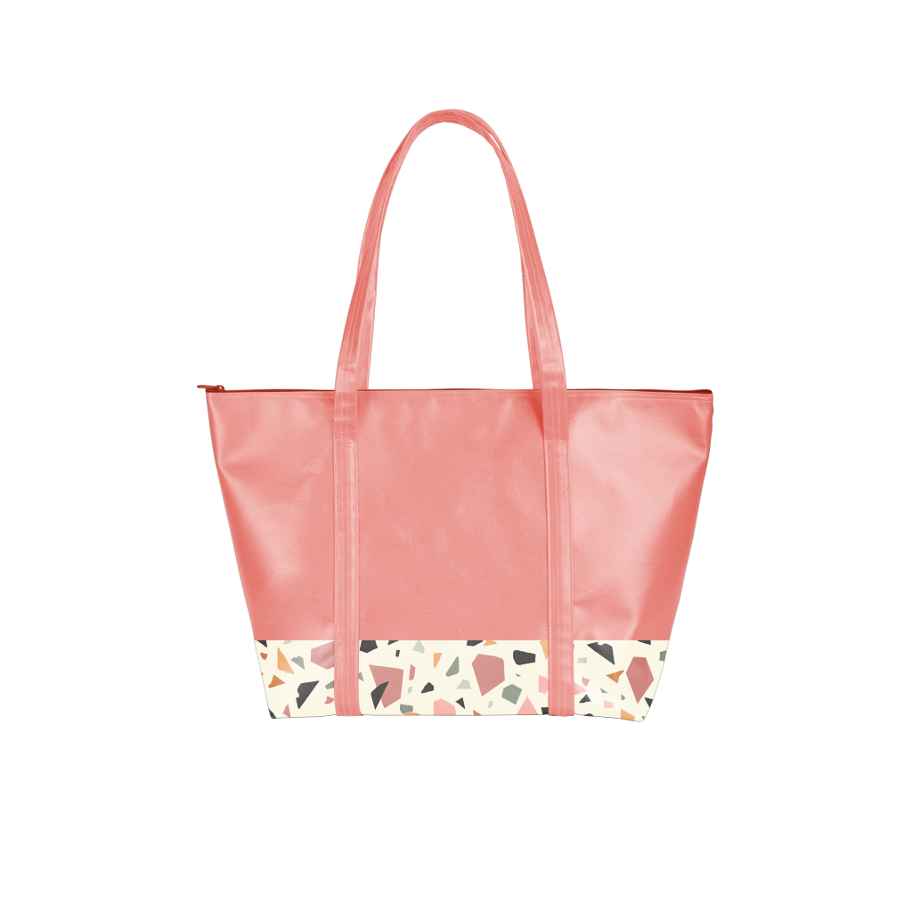 Mutey Fruity Weekender - Cute Tote Bags - Talking Out of Turn Terrazzo|Red