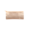 A gold-metallic pouch.