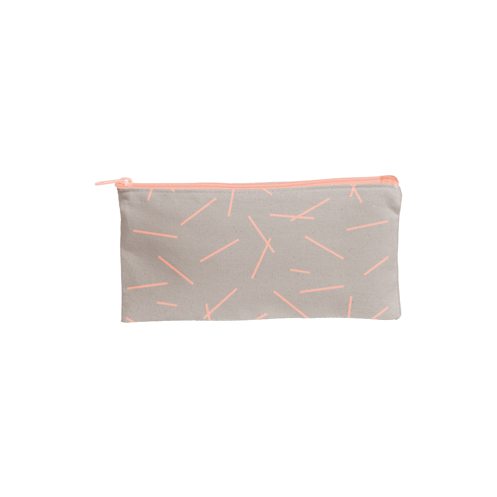 Talking Out of Turn Canvas Pouch- Triangles Blush Haus of Beaute