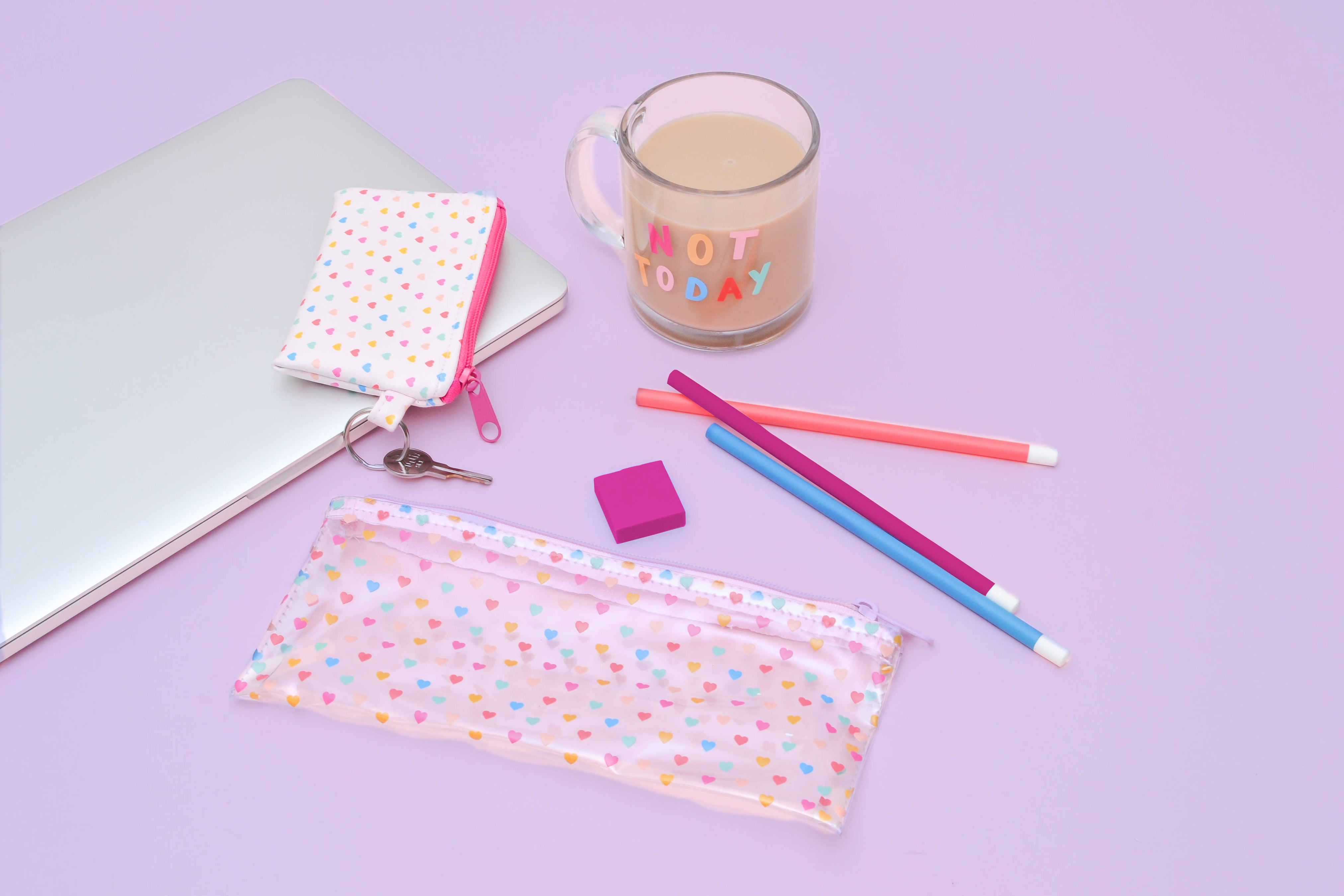 Tiny Hearts Vinyl Pixie Pouch – Talking Out Of Turn