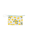 Jetsetter Lemons is the perfect travel cosmetics pouch in clear vinyl with cute lemons pattern.