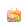 Cute colorful cosmetics pouch with retro floral print. -- In the Groove