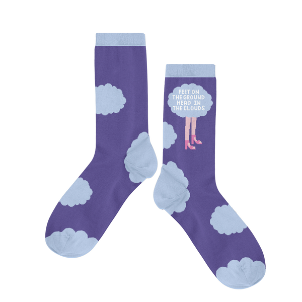 Feet on the ground, head in the clouds socks