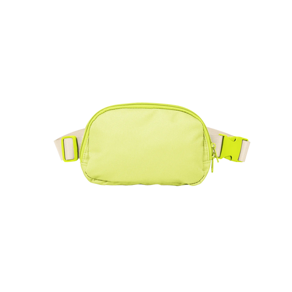 Lime green simple belt bag.