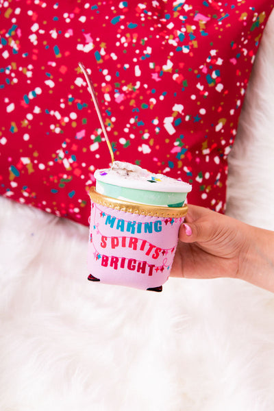 "Making spirits brights" ice cream sleeve.
