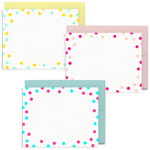 Dots Set is a cute stationery set featuring colorful polka dots on flat cards.