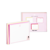 Hi Frame Stationery Set comes packaged in a clear box with an illustrated backer card.