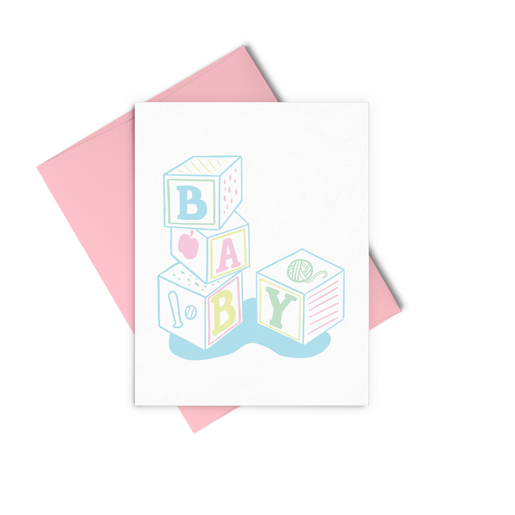 Baby Blocks Baby Cards Talking Out of Turn