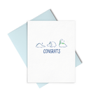 Congrats Dinos is a cute baby card with a gender neutral design.