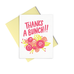 Thanks A Bunch is a cute thank you card with a neon yellow envelope.