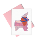 Pinata greeting card is a cute birthday card with a pink envelope.