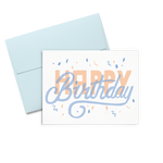 Happy Birthday Confetti is a cute birthday card with a light blue envelope.