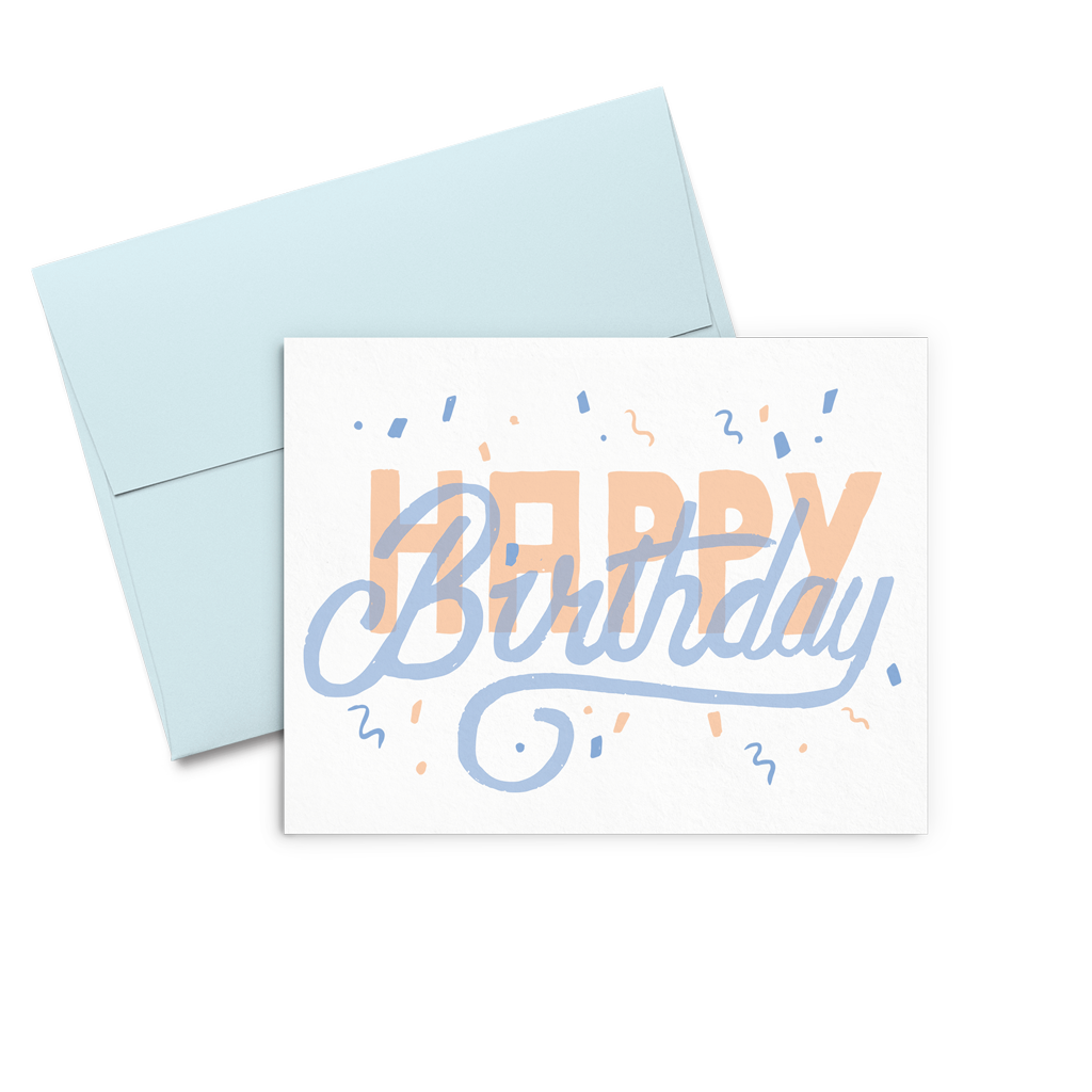 Happy Birthday Confetti Letterpress Card Talking Out of Turn