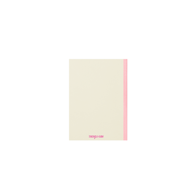 Back cover of the Capricorn notebook with a light-pink spine