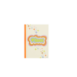 A multicolored Pisces notebook with simple stars printed diagonally across the cover from the upper left corner, going down to the lower right corner.