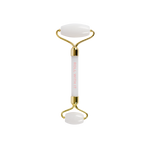 White and gold stone roller that says roll with it on the handle