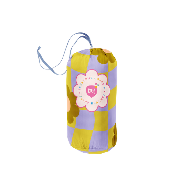 Cool funky daisy puffy blanket pouch 