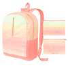 a ripstop backpack with a pastel gradient print.
