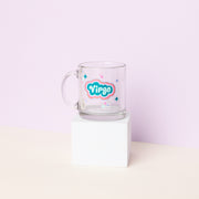Astrology Clear Glass Mug on pedestal - Virgo