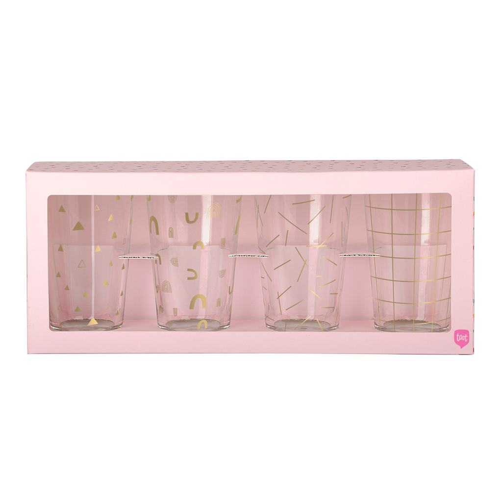 Gold Pint Glass Set Bar Glasses Talking Out Of Turn