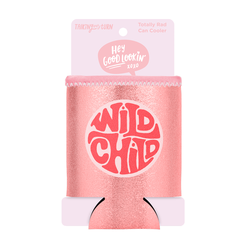 Neoprene Reversible Can Cooler Pink