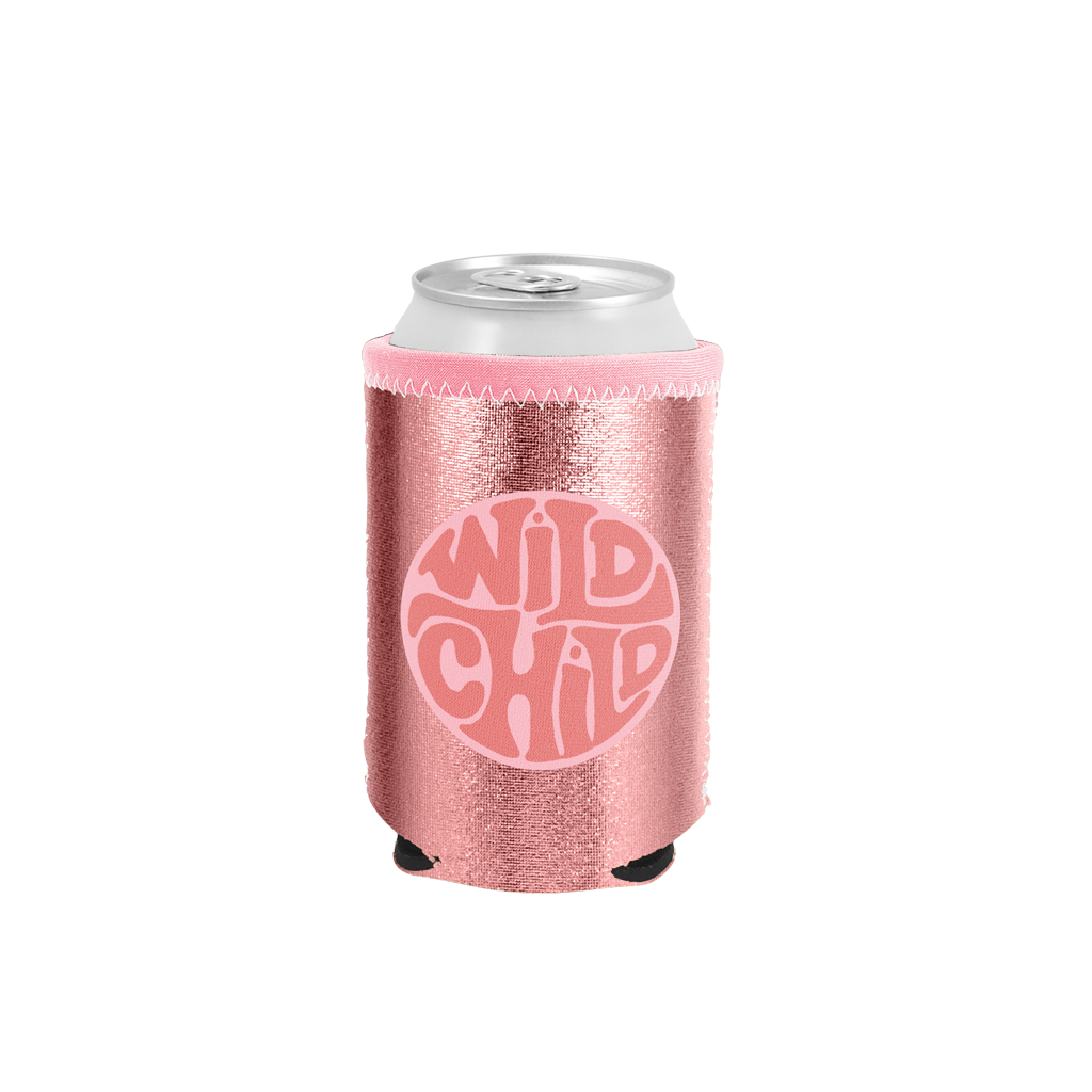 Neoprene Reversible Can Cooler Pink