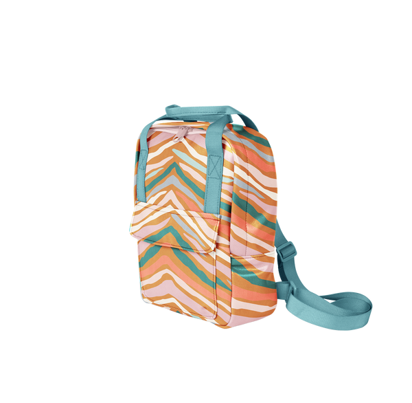 Mini Backpack Tan Wild Stripes