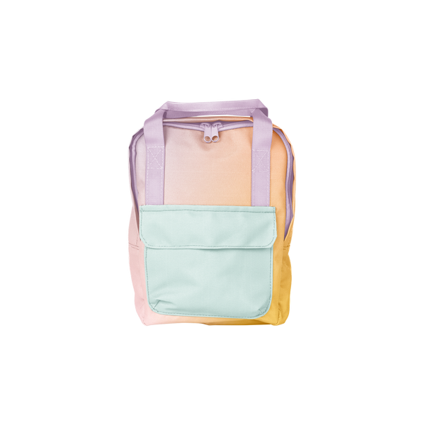Pastel color block sales backpack