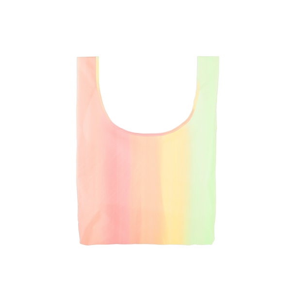 Twist and Shout Daybreak is a medium, cute reusable tote bag in pastel rainbow gradient. 