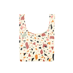 Twist and Shout Terrazzo Cream is a medium, cute reusable bag in cream with terrazzo pattern.
