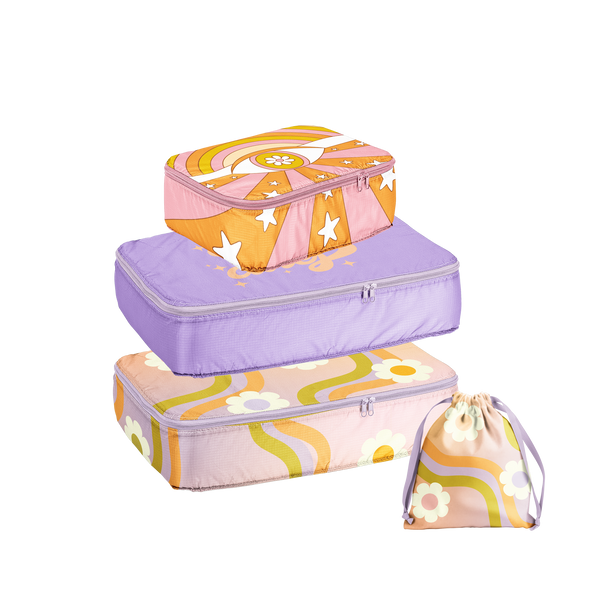 Wavy Daisy Packing Cube Set– Talking Out Of Turn