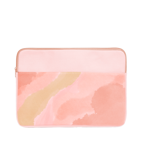 Daydream Laptop Sleeve is a cute laptop case in pink and peach cloud pattern and 13 inch size.