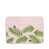 Buds Laptop Sleeve is a blush pink laptop sleeve with green leaf pattern in 13 inch size.