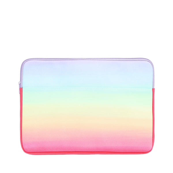 A rainbow ombre laptop case.