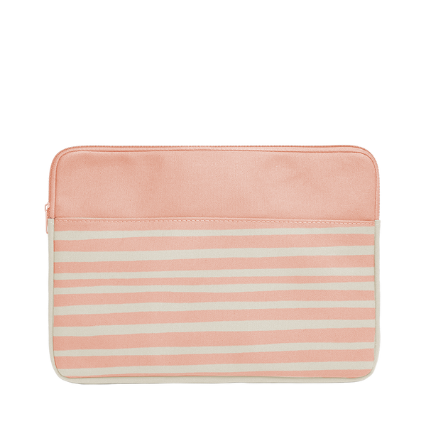 Peach Stripes Canvas Laptop Sleeve is a cute laptop sleeve in 13 inch size.