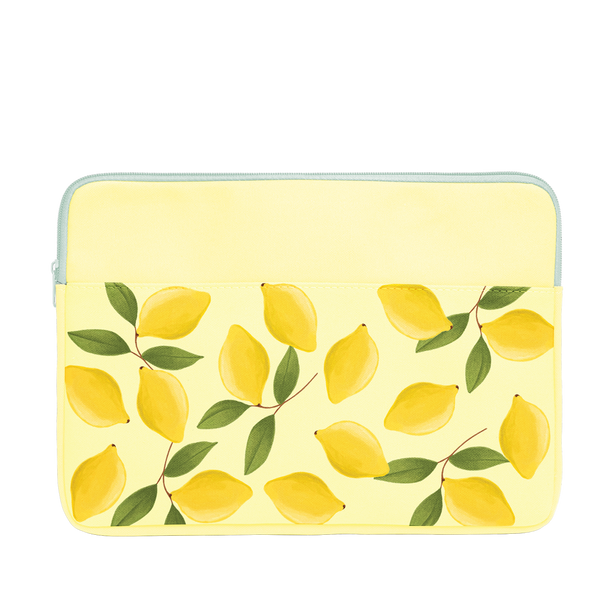 Squeeze the Day Laptop Sleeve is a cute laptop case in yellow with lemons pattern in 15 inch size.