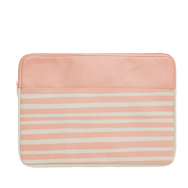 Peach Stripes Canvas Laptop Sleeve is a cute laptop sleeve in 15 inch size.