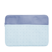 Plus 1 Canvas Laptop Sleeve is a cute laptop sleeve in light denim with blue plus pattern in 15 inch size.