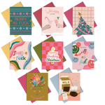 Variety of 8 different holiday greeting cards.