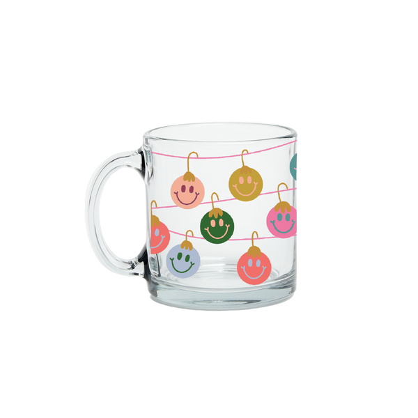 Christmas Cups, Holiday Coffee Mugs with Lid & Straws, Funny Glass