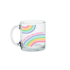 a cute glass mug with wavy lines that says emotional rollercoaster
